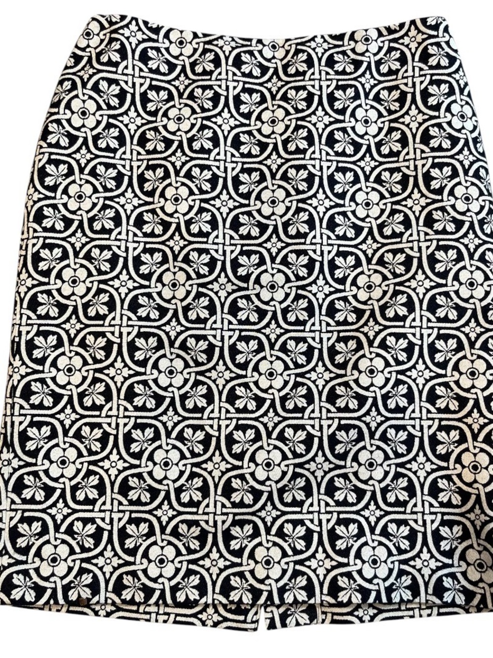 Talbots 4p Blue and White Patterned Women's pencil Skirt